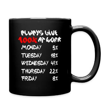 100% At Work - Full Colour Mug - black - Right