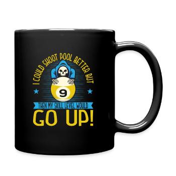 Pool Player Cue Sport Billard - Tasse einfarbig - Schwarz - Rechts