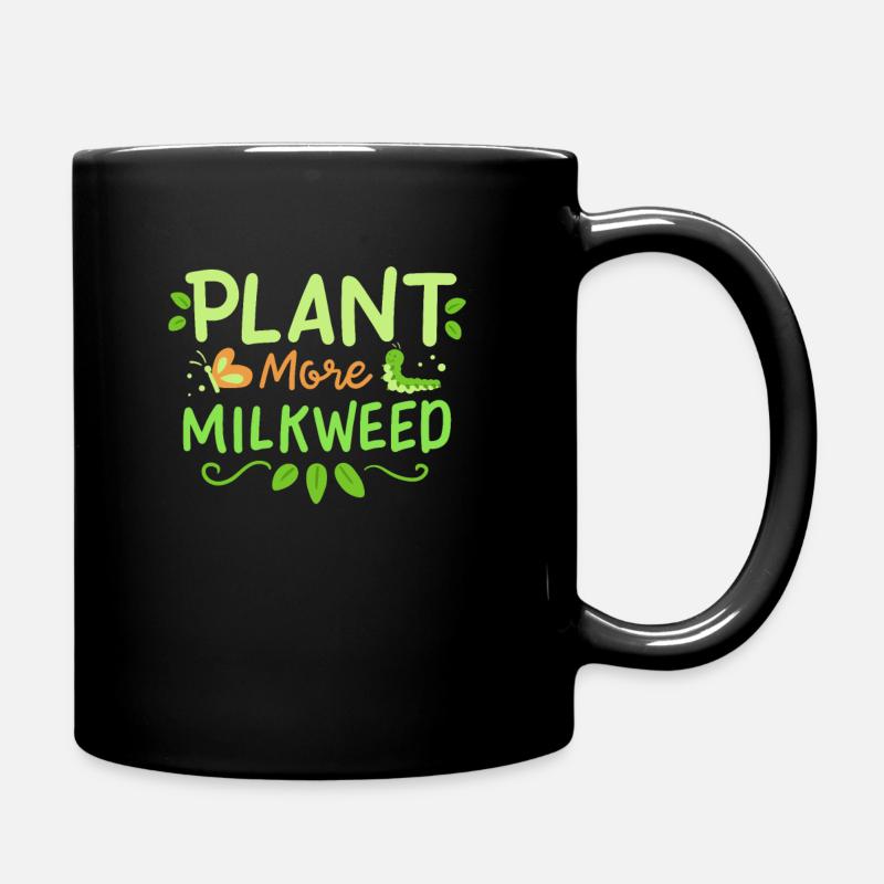 Plant More Milkweed I Monarch Butterfly - Full Colour Mug - black