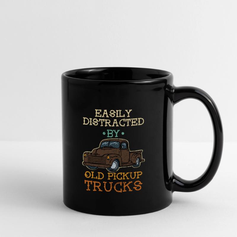 Easily Distracted By Old Pickup Trucks Full Colour Mug