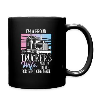 Proud Trackers Épouse Camionneur Chauffeur de camion - Mug uni - noir - Droite