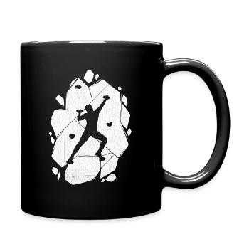 Bouldern Klettern Boulder Bergsteiger - Tasse einfarbig - Schwarz - Rechts