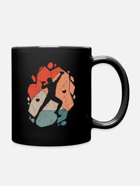 Klettern Bergsteiger Bouldern Boulder - Tasse einfarbig - Schwarz
