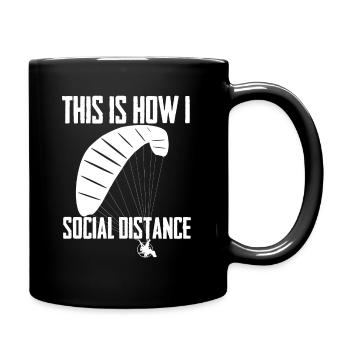 Paramotoring C’est ainsi que je respecte la distance sociale - Mug uni - noir - Droite