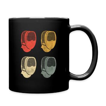 Fechter Fechten Fencer Fechtsport Fencing - Tasse einfarbig - Schwarz - Rechts