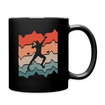 Bouldern Kletterer Kletterhalle Klettern - Tasse einfarbig - Schwarz - Rechts