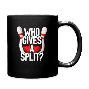 Who Gives A Split Bowling - Full Colour Mug - black - Right