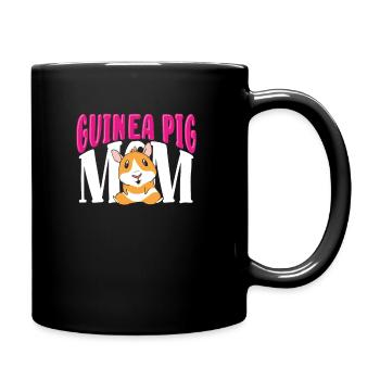 Meerschweinchen Mama - Tasse einfarbig - Schwarz - Rechts