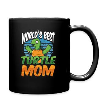 Turtle Mom Turtle Lover - Full Colour Mug - black - Right