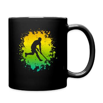 Feldhockey Spieler Junge Hockey - Tasse einfarbig - Schwarz - Rechts