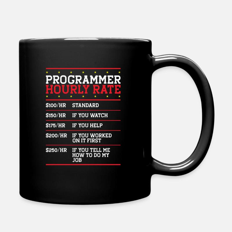 Programmierer Coder Code Computer - Tasse einfarbig - Schwarz
