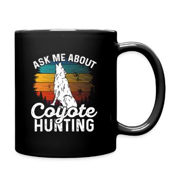 Coyote Piégeant Coyote Chasse Yote Cadeau de chasse - Mug uni - noir - Droite