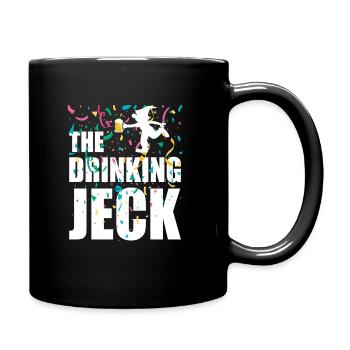 The drinking Jeck - Karneval Helau Alaaf Fasching - Tasse einfarbig - Schwarz - Rechts