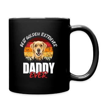 Beautiful design for a dog father - Full Colour Mug - black - Right