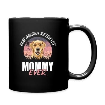 Beautiful design for a dog mom - Full Colour Mug - black - Right