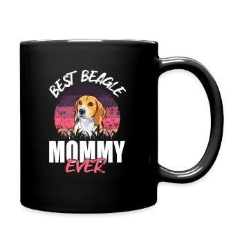 Beste Beagle Mama aller Zeiten - Tasse einfarbig - Schwarz - Rechts