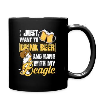 Boire de la bière - Mug uni - noir - Droite