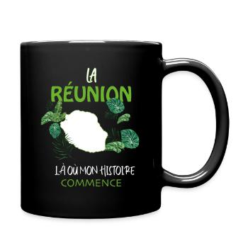 La Réunion Mon Histoire Ma Vie Cadeau Homme Femme - Mug uni - noir - Droite