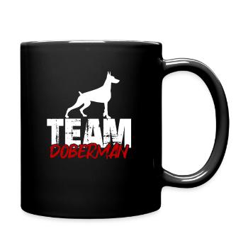 Équipe Dobermann - Mug uni - noir - Droite