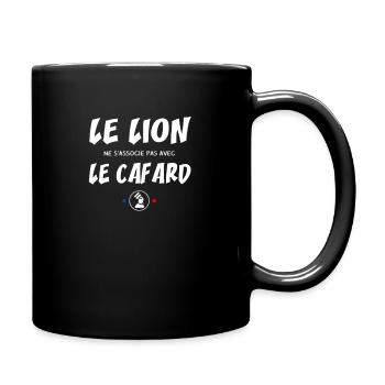 Le lion ne s'associe pas avec le cafard - Mug uni - noir - Droite