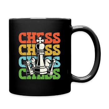 Chess Retro Vintage - Full Colour Mug - black - Right