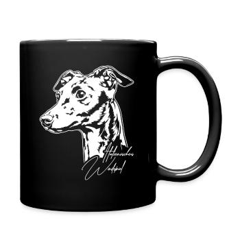ITALIENISCHES WINDSPIEL Portrait Windhund Wilsigns - Tasse einfarbig - Schwarz - Rechts