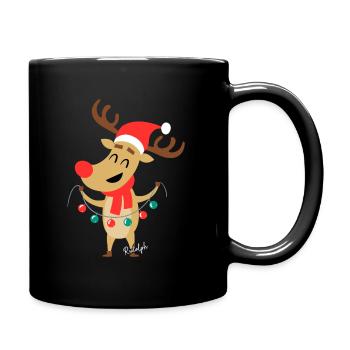 Frohe Weihnachten - Tasse einfarbig - Schwarz - Rechts