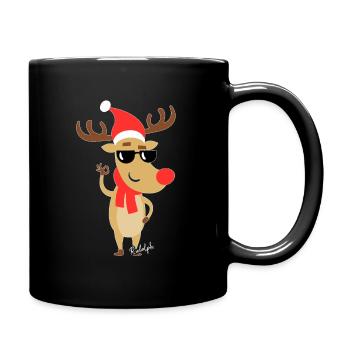 Frohe Weihnachten - Tasse einfarbig - Schwarz - Rechts