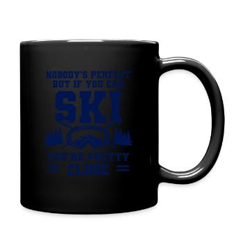 Personne n’est parfait en ski - Mug uni - noir - Droite