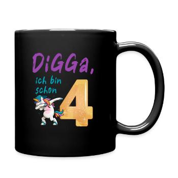 DIGGA, I'm already 4 - Full Colour Mug - black - Right