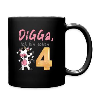 DIGGA, I'm already 4 - Full Colour Mug - black - Right