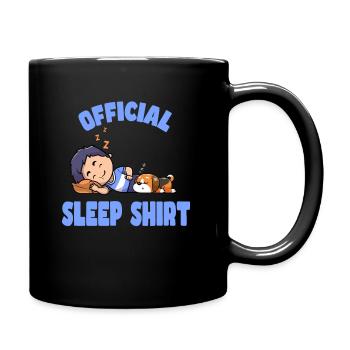 Gute Nacht - Tasse einfarbig - Schwarz - Rechts