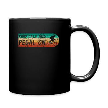 Retro Bike Funny Cyclist - Full Colour Mug - black - Right