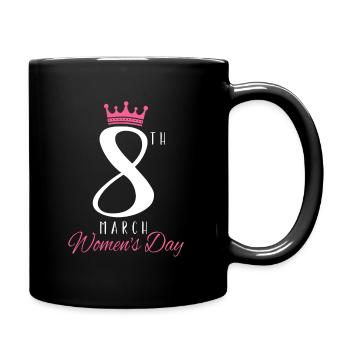Bonne Journée internationale de la femme le 8. - Mug uni - noir - Droite