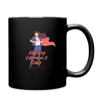 Bonne Journée internationale de la femme le 8. - Mug uni - noir - Droite