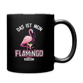 Karneval Kostüm Flamingo - Tasse einfarbig - Schwarz - Rechts