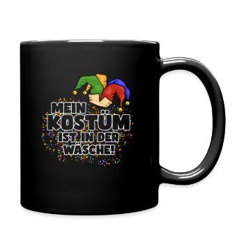 Karneval Kostüm in der Wäsche - Tasse einfarbig - Schwarz - Rechts