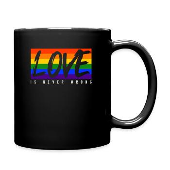 L’amour LGBTQ n’est jamais faux - Mug uni - noir - Droite