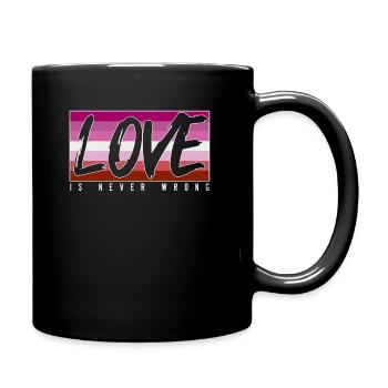 L’amour LGBTQ n’est jamais faux - Mug uni - noir - Droite
