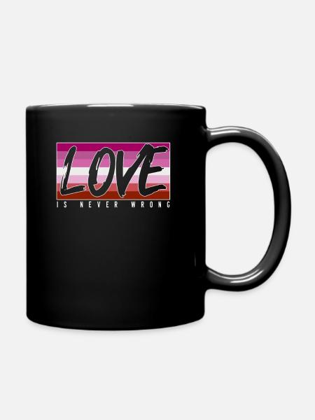 LGBTQ-Liebe ist nie falsch - Tasse einfarbig - Schwarz