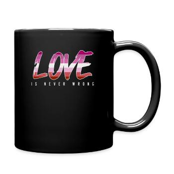 L’amour LGBTQ n’est jamais faux - Mug uni - noir - Droite