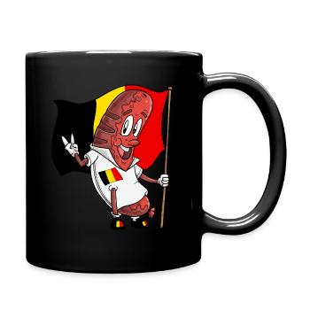 Bratwurst de porc belge - Mug uni - noir - Droite