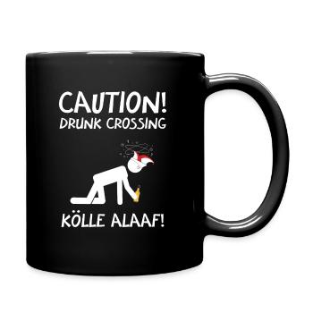 Carnival Costume Kölle Alaaf Cologne Caution Drunk - Full Colour Mug - black - Right