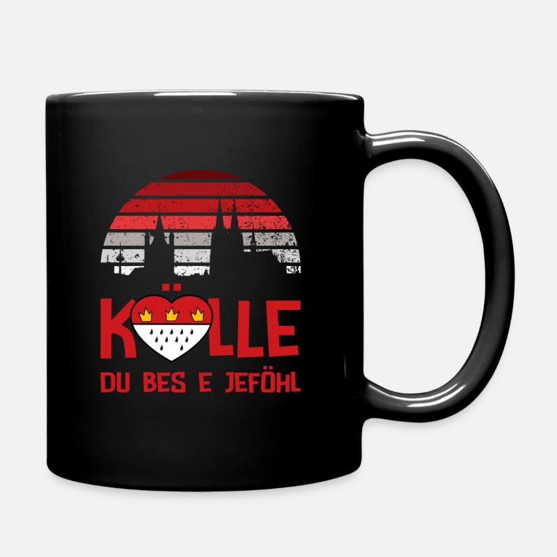 Karneval Kostüm Kölle Alaaf Clown Wappen Dom Köln - Tasse einfarbig - Schwarz