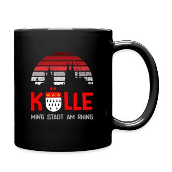Karneval Kostüm Kölle Alaaf Clown Wappen Dom Köln - Tasse einfarbig - Schwarz - Rechts
