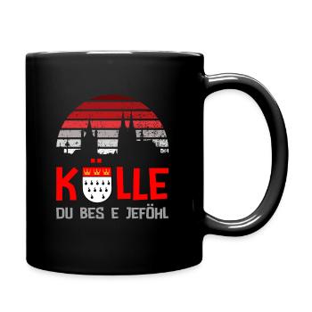 Karneval Kostüm Kölle Alaaf Clown Wappen Dom Köln - Tasse einfarbig - Schwarz - Rechts