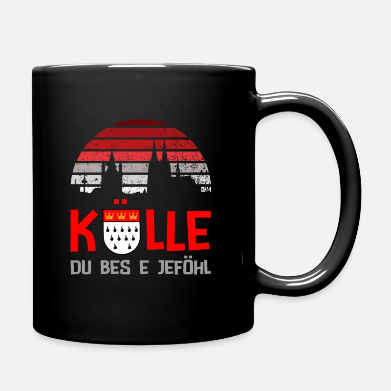 Karneval Kostüm Kölle Alaaf Clown Wappen Dom Köln - Tasse einfarbig - Schwarz