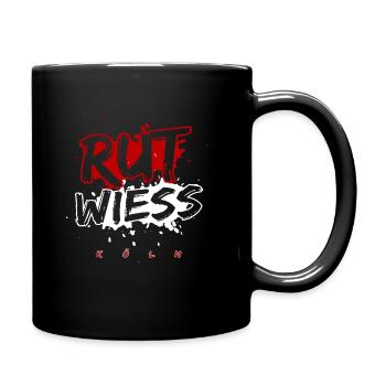Karneval Kostüm Kölle Alaaf Clown Wappen Dom Köln - Tasse einfarbig - Schwarz - Rechts