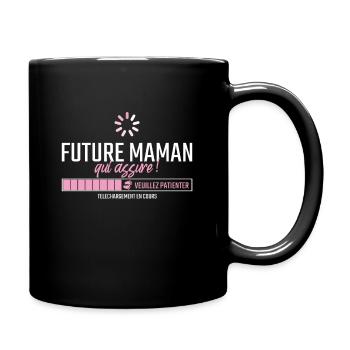 Annonce Future Maman cadeau de naissance - Mug uni - noir - Droite