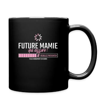 Annonce Future Mamie cadeau de naissance - Mug uni - noir - Droite